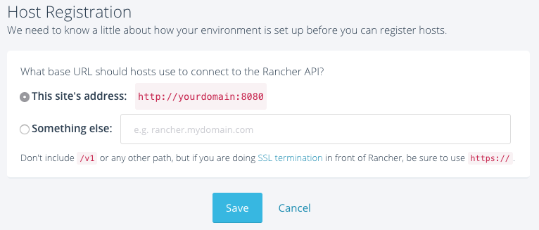 Host Registration on Rancher 1